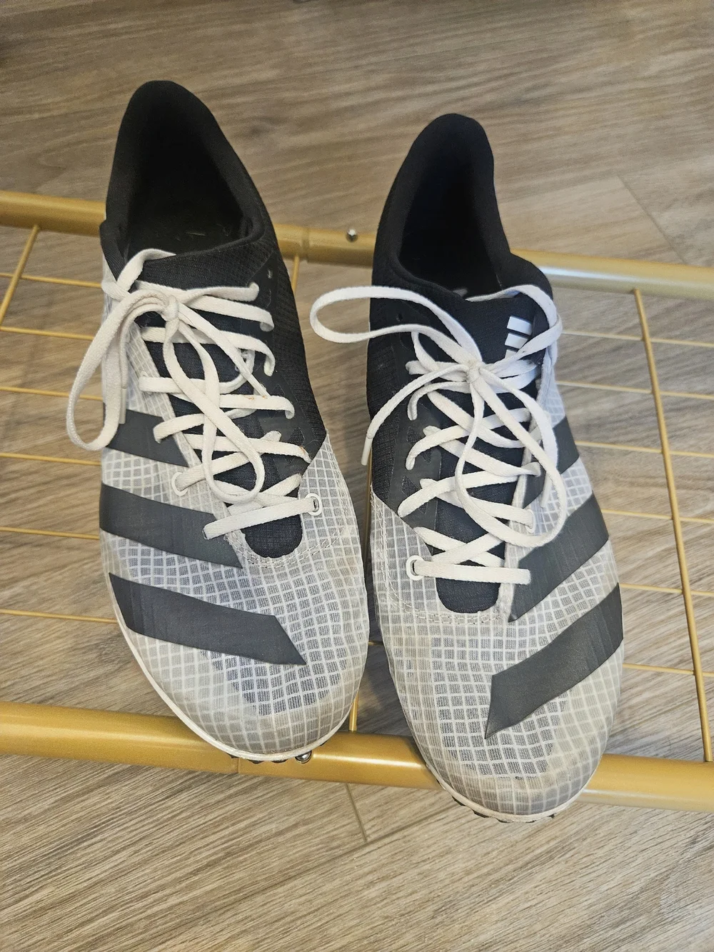 Adidas Distance Star Gray and Black Track Spikes Size 11